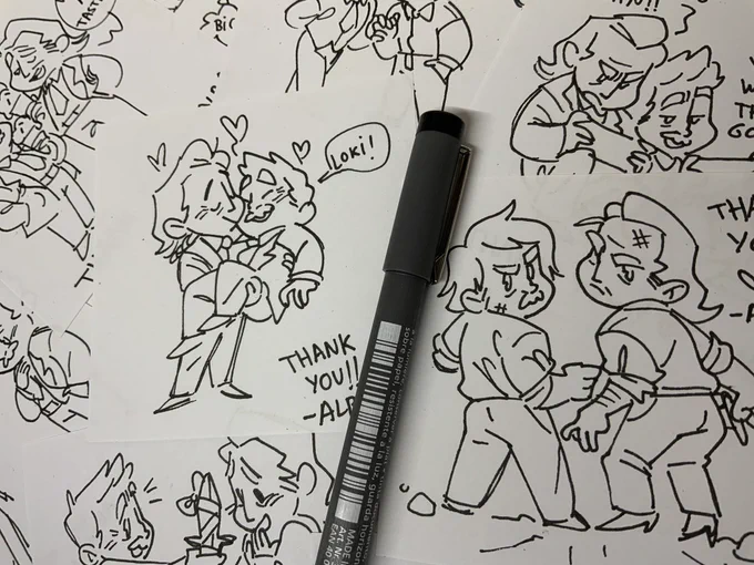 currently drawing random lokius sketches to put one in every order💖 #Loki #lokius 
