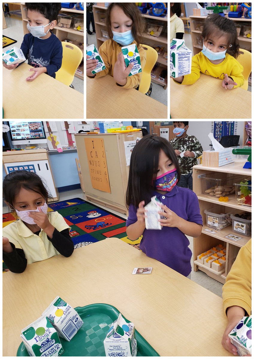 Use your sense of hearing to guess what's in the milk carton. "I think it's a bell inside, I hear ding ding." "It's loud and hard. May be it's a piece of wood." <a href="/nycdistrict30/">District 30</a> @30Q398 #weallLEARN