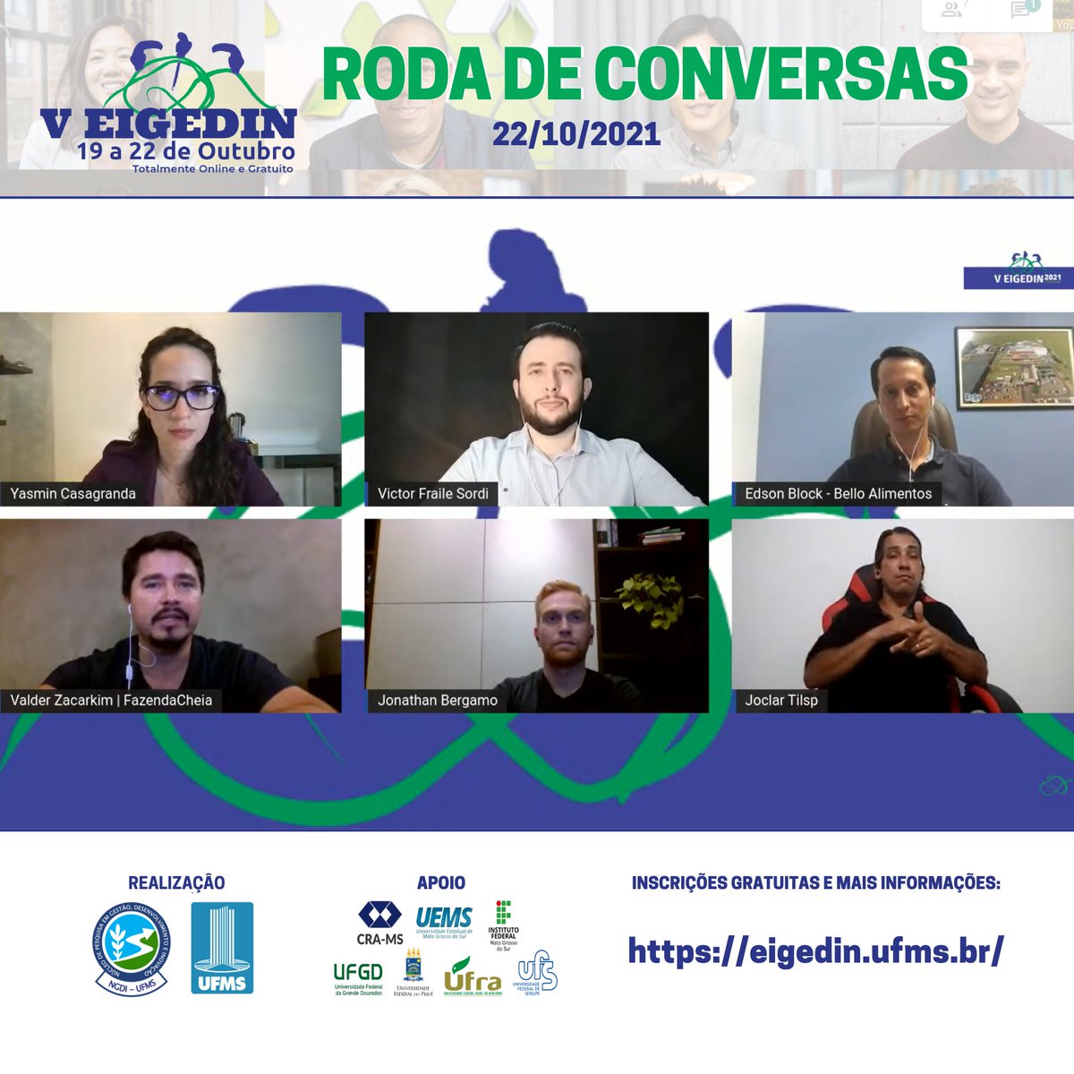 eigedin's tweet photo. Encerramos o V EIGEDIN em grande estilo, com a tradicional Roda de Conversas com Empresários, que tratou, sobre diferentes perspectivas, dos relacionamentos com os diversos stakeholders das organizações. Além disso, tivemos a Premiação dos Melhores Artigos do Evento. #eigedin https://t.co/soR0bUYF90