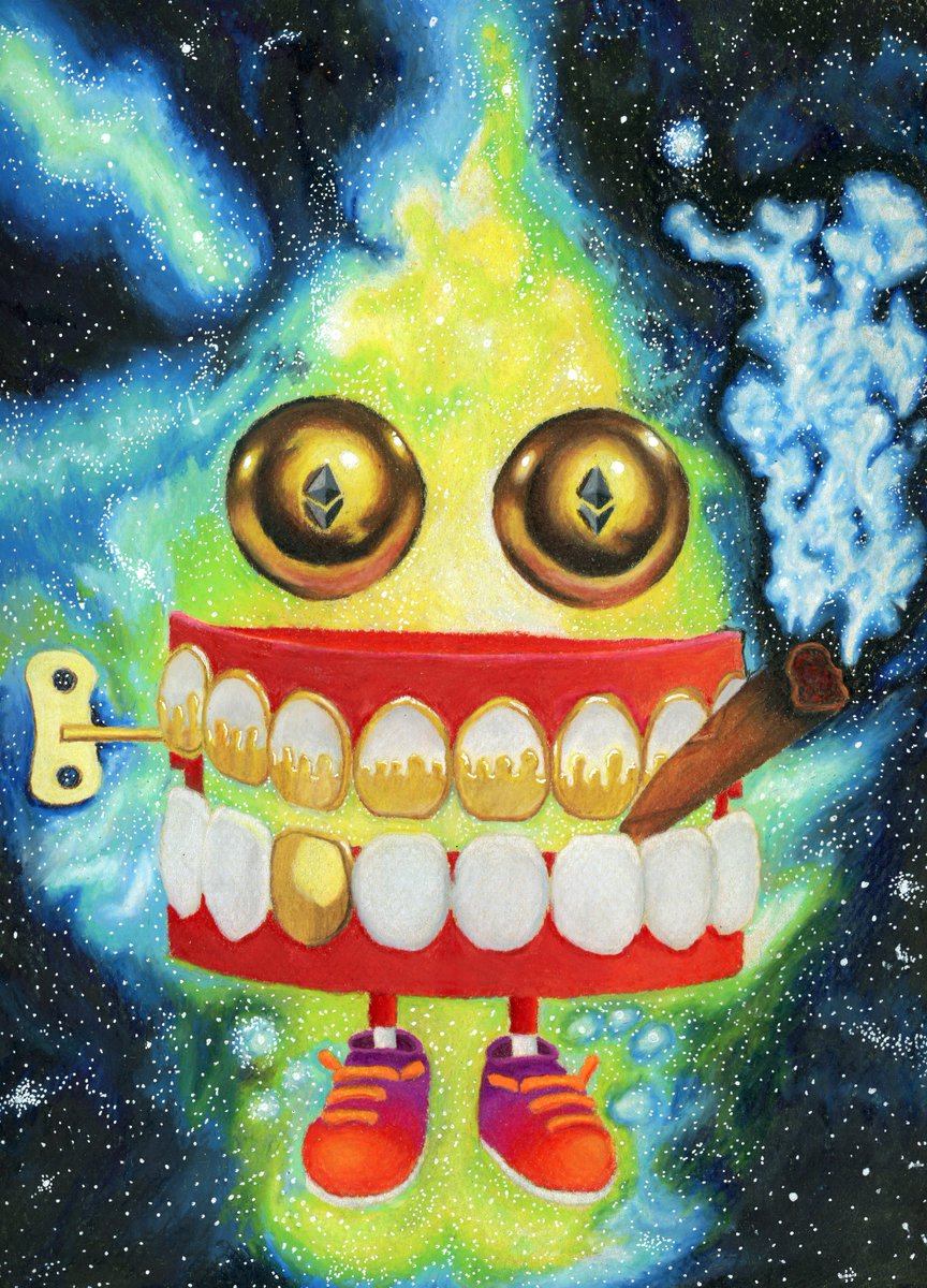 realAdrianGR's tweet photo. Activate my Twitter just for this. Here is my submission for @Grillzgang contest! #GRILLZART #NFT #PrismaColor https://t.co/J9NqXAGc0c