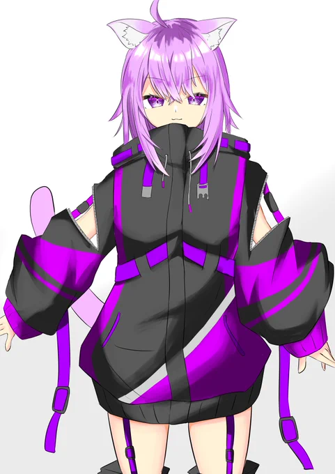 サイバーパンクな感じ練習 #絵かゆ 