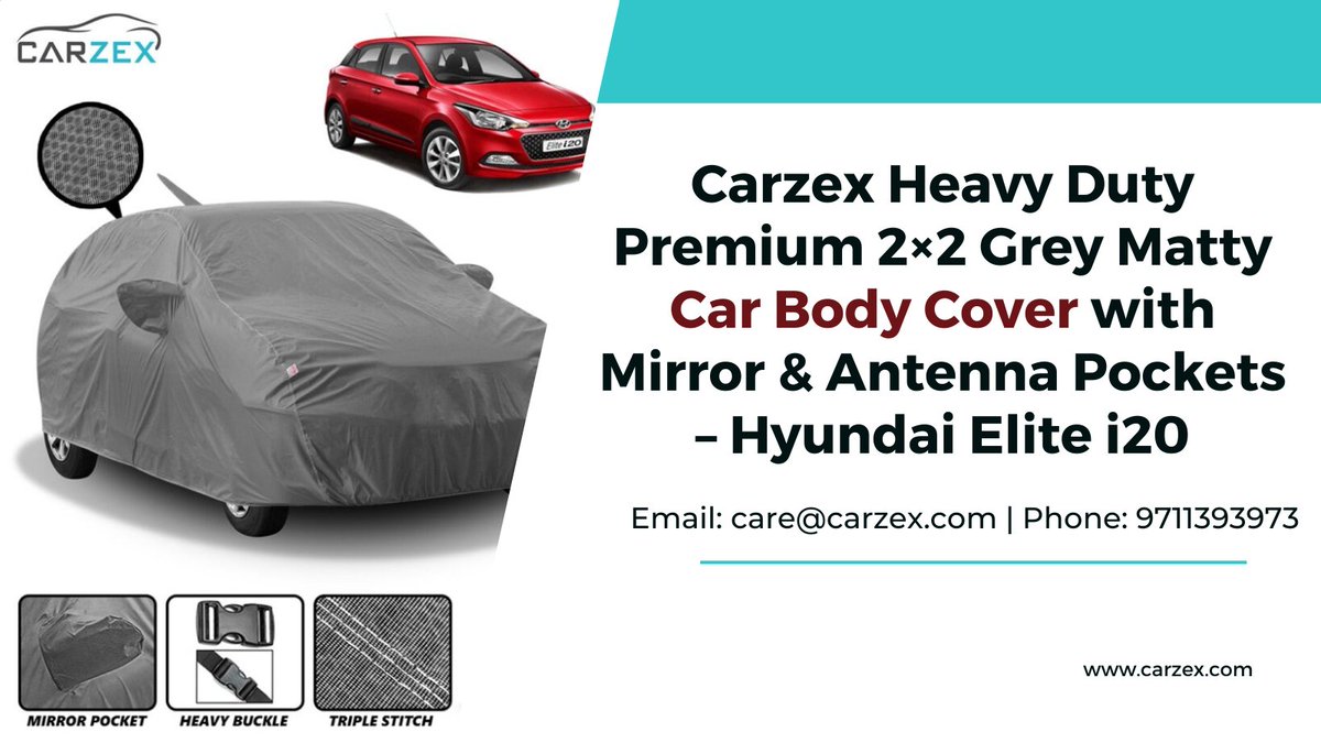 carzexdotcom's tweet photo. Carzex Heavy Duty Premium 2×2 Grey Matty Car Body Cover with Mirror & Antenna Pockets – Hyundai Elite i20
Place an order - https://t.co/WqjYhIflRT
For any query / Concern, please Contact - Email: care@carzex.com | Phone: 9711393973
#carbodyshop #carzex #bikecover #Scootercover https://t.co/j29PNlPVPg