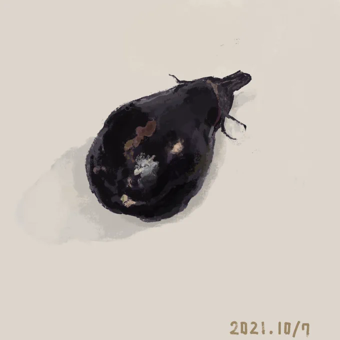 最近の夜の気分転換絵。楽しい。 