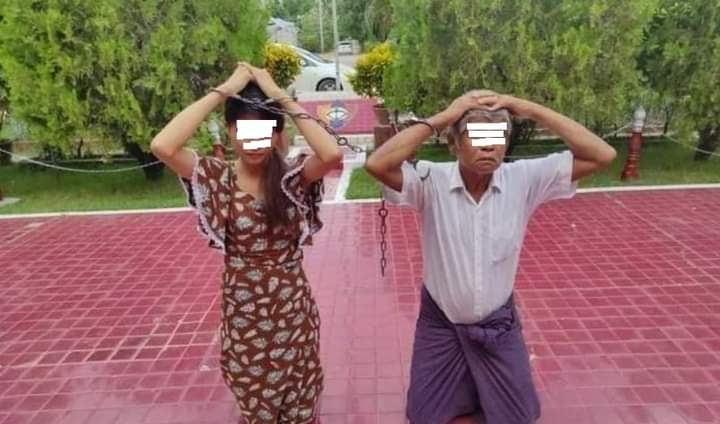 SMOLB20695's tweet photo. On Oct 22, 16 innocent people in Shwe Bo were arrested and tortured by the military terrorists for allegedly PDFs.

#ReleaseTheDetainees
#WhatsHappeningInMyanmar
#Oct22Coup https://t.co/lwZJgO5sHN