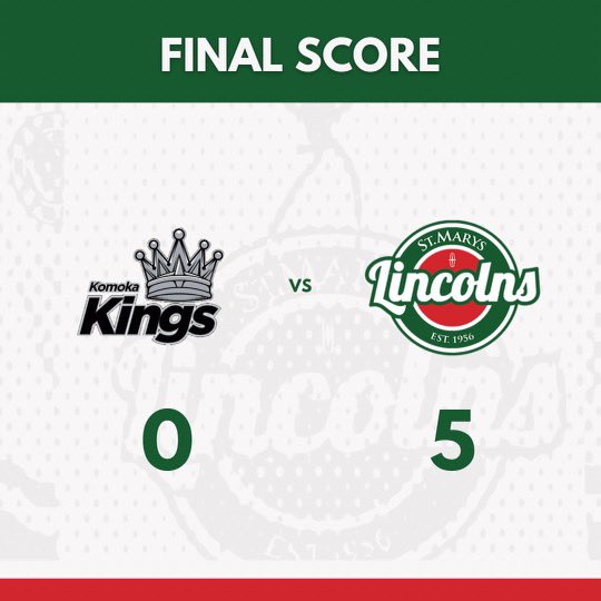 Lincs top the Kings 5-0 and Wheeler collects the shutout! Ferreira (2), VandenBrink (2), and Lamoureux fire the goals #WeAreLincolns