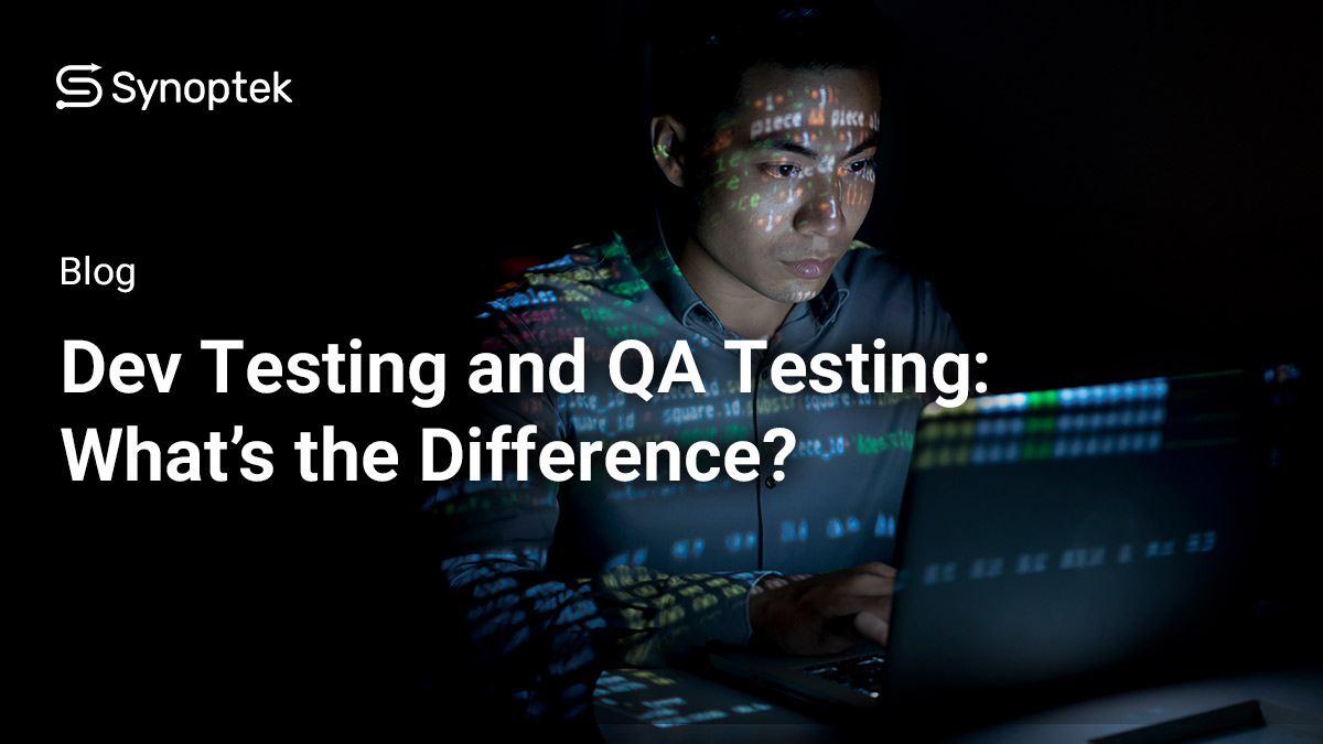 Synoptek's tweet image. Read this blog snptk.co/30zb2oR to uncover key differences between #DevTesting and #QATesting and make the right #SoftwareTesting choice.