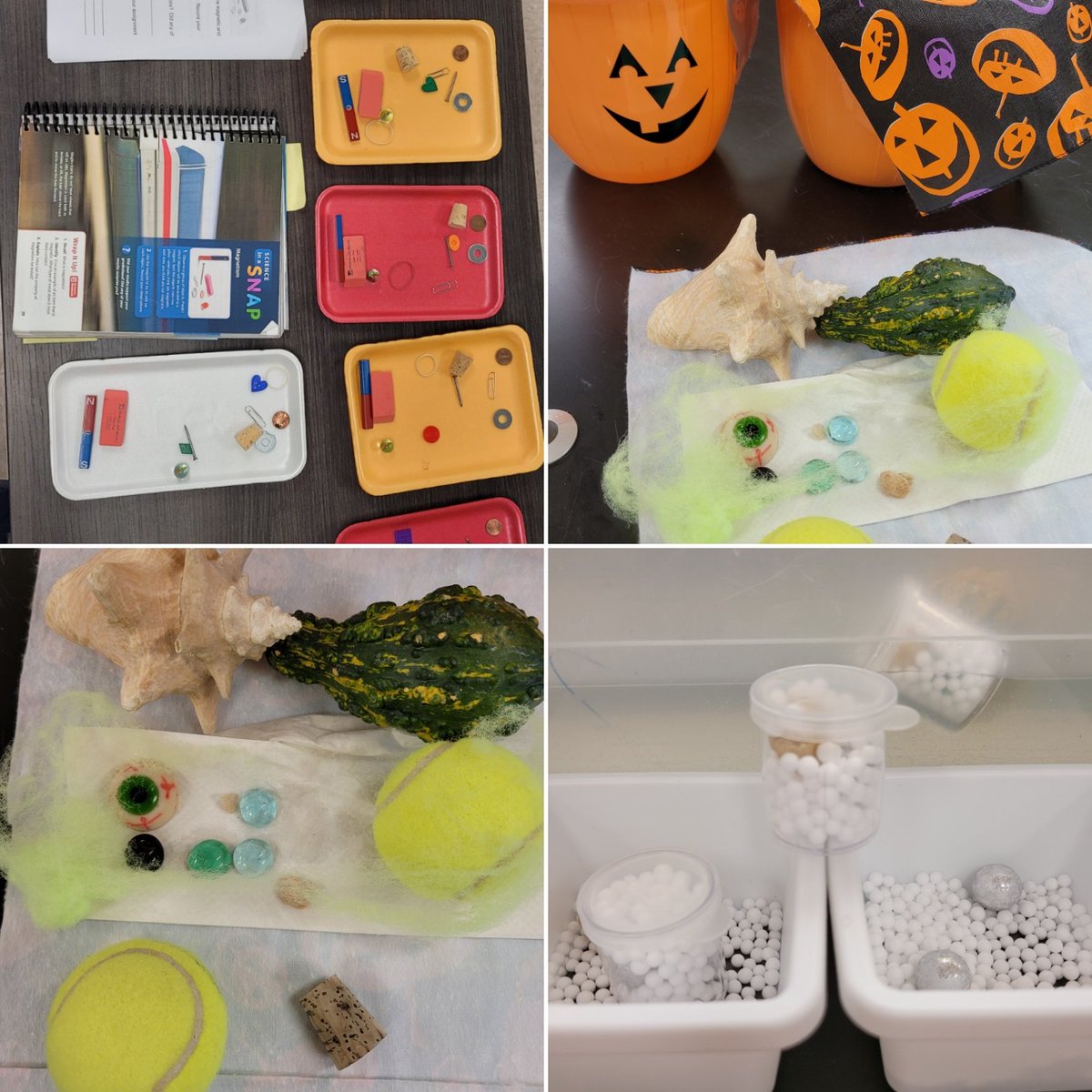 Sometimes I follow exactly what is laid out before me in the text.  Other times I get a little creative.  Frozen gummy eyes gave unique physical characteristics to touch...sight unseen! Who knew learning about matter could be so much fun!