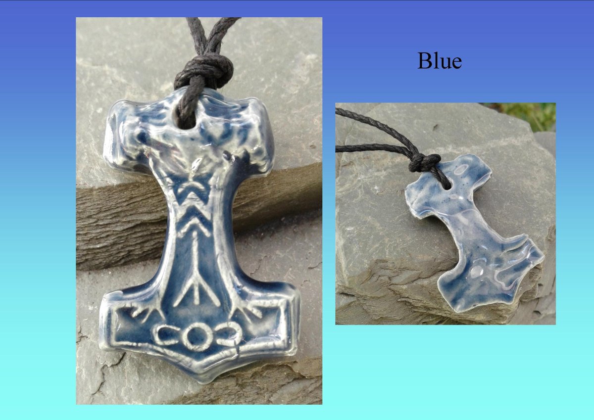 Thor's Hammer Necklaces Viking Pendants Blue Turquoise Red Ceramic Mjolnirs https://t.co/x11wRcC88p #handmade #gaiassacredcreations https://t.co/kb5zBnzjwr