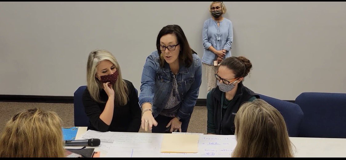 csbundy's tweet photo. Learning alongside our #HCS_ElemCoaches! We were ENGAGED in goal setting, planning, and executing role-play scenarios of micro-modeling! Quite humbling to watch coaches be vulnerable and model for their peers in the moment! So proud to be a learner of literacy with these people! https://t.co/qMAYbAf3pz