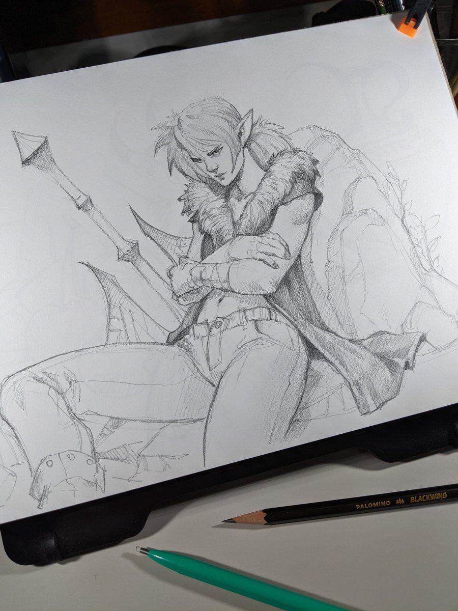 Have some graphite/ink with new light too: 