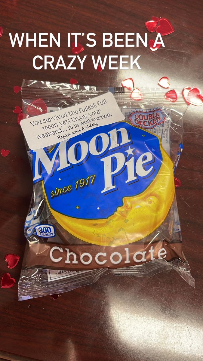 Anyone else feel like this was the fullest full moon in the history of full moons? For a little treat, @RyanMoodyHCPS and I delivered some moon pies to our @oakparklions staff. Here’s to hoping we’re back to normal next week! #FullMoon #APLife #OurStaffRocks