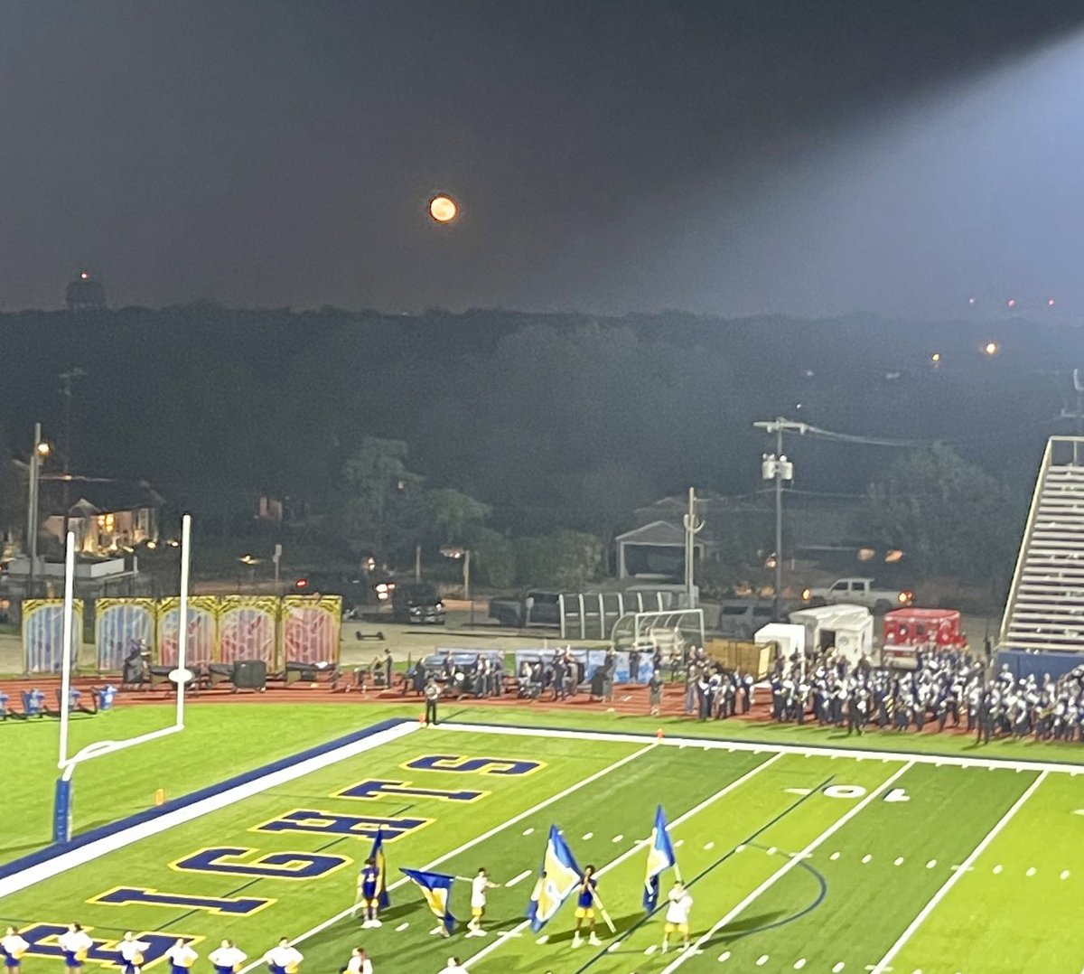 Friday night lights and moonlight 🌔