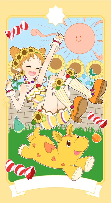 #アイカツ
#アイカツタロット
ベタ塗までです!
ぽわプリとユウちゃん💕

No.5   司祭 北大路さくら  …意味はモラル
No.9   隠者 神谷しおん   …意味は探求
No.10 運命の車輪 服部ユウ …意味は宿命
No.19 太陽 有栖川おとめ  …意味は喜び 