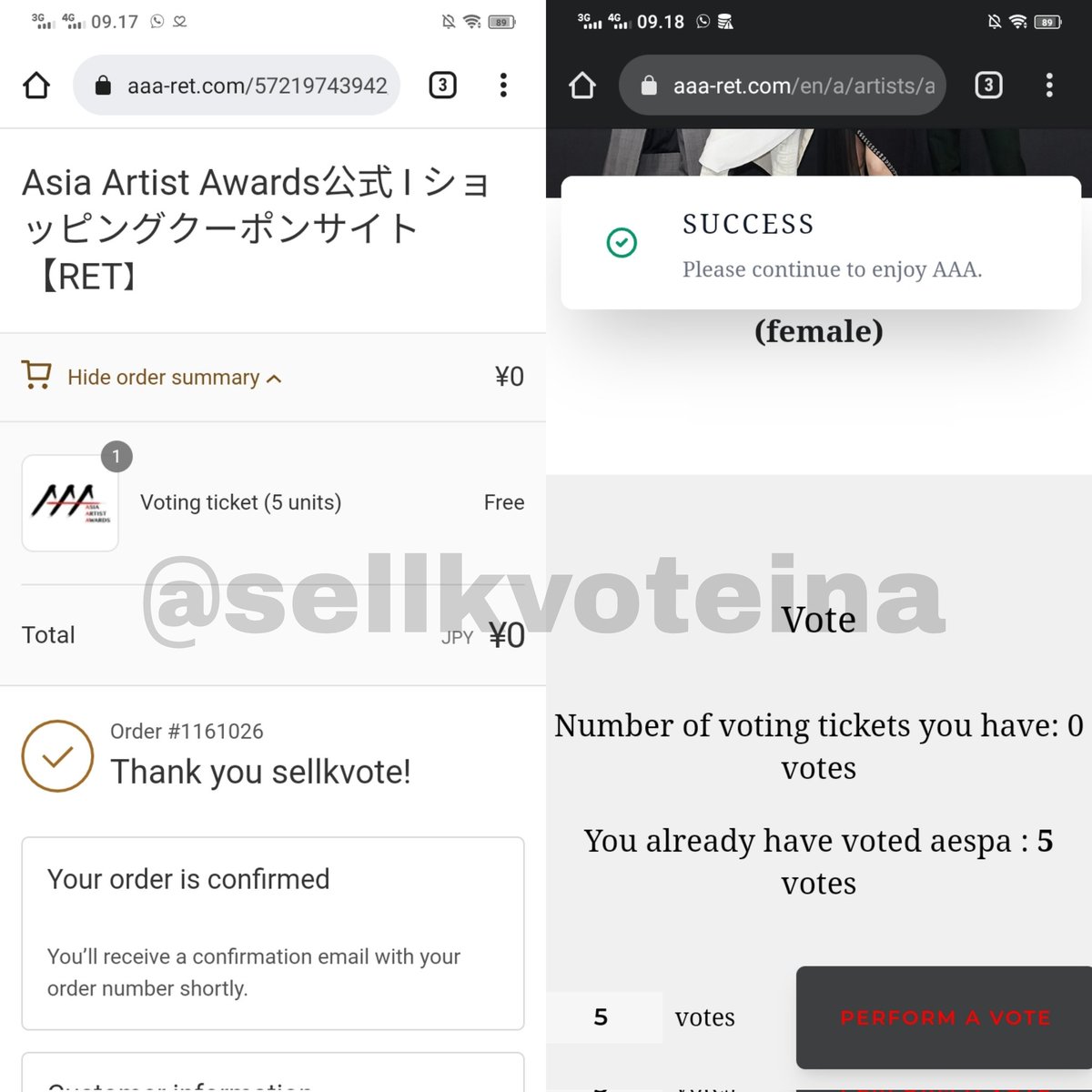 votingseller's tweet photo. Winner : @aespa_official 🥳

AAA VOTING TICKET FOR #aespa 

15 tickets = 3 acc✅

#aespa https://t.co/n7CWceHEwd