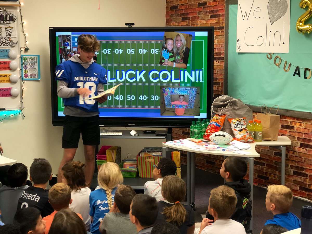 daniellssquad's tweet photo. We love our football reader, Colin!! Tonight is homecoming and this morning he was easy to celebrate! So proud of this guy! Go @MidloPanthers! Go Colin! Go Big Blue! 🐾 💙 https://t.co/6T1KrqLp6a