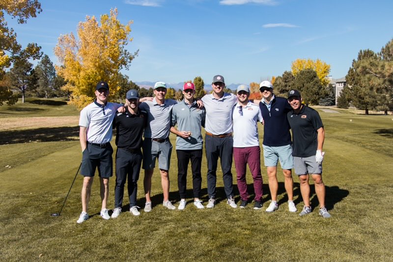 Good times with Past Pios at Denver Lacrosse Fall Golf Outing.
