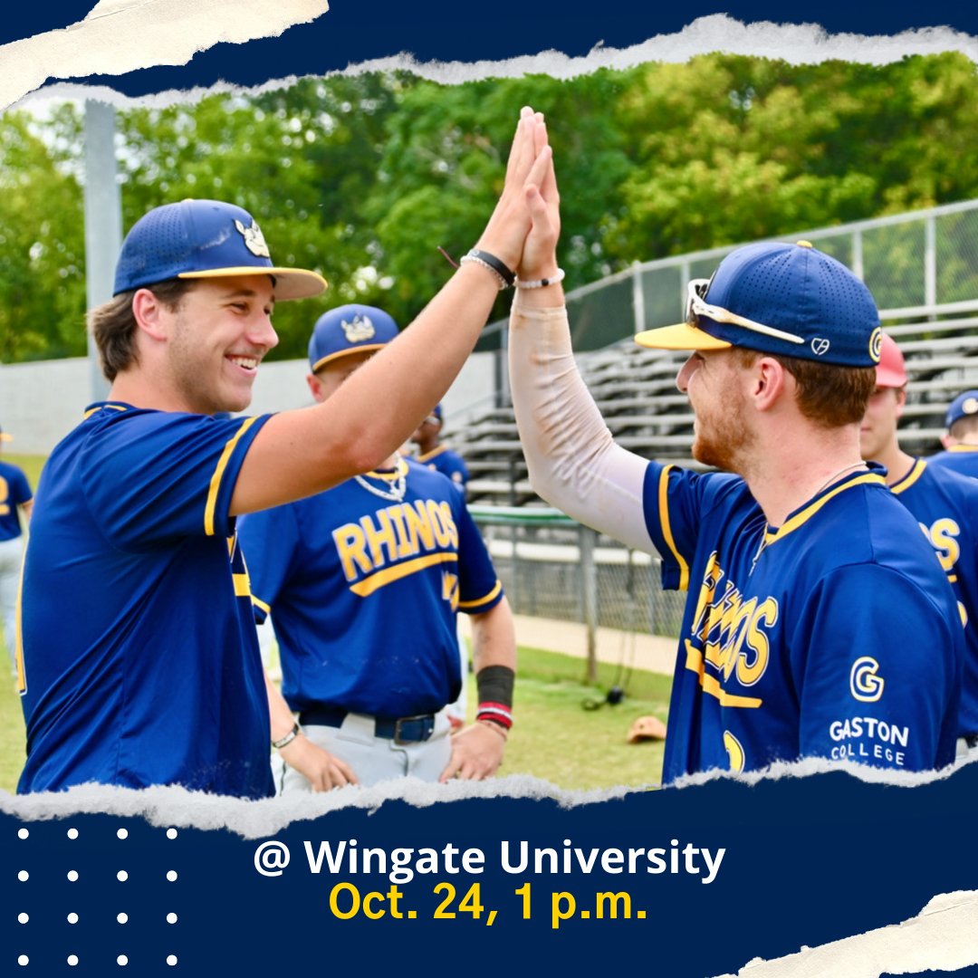 gcrhinos's tweet photo. Rhino Baseball back for one more scrimmage.

Sunday. 1 p.m. vs Wingate Bulldogs. 
📍Wingate University https://t.co/tYD3zDJK3J