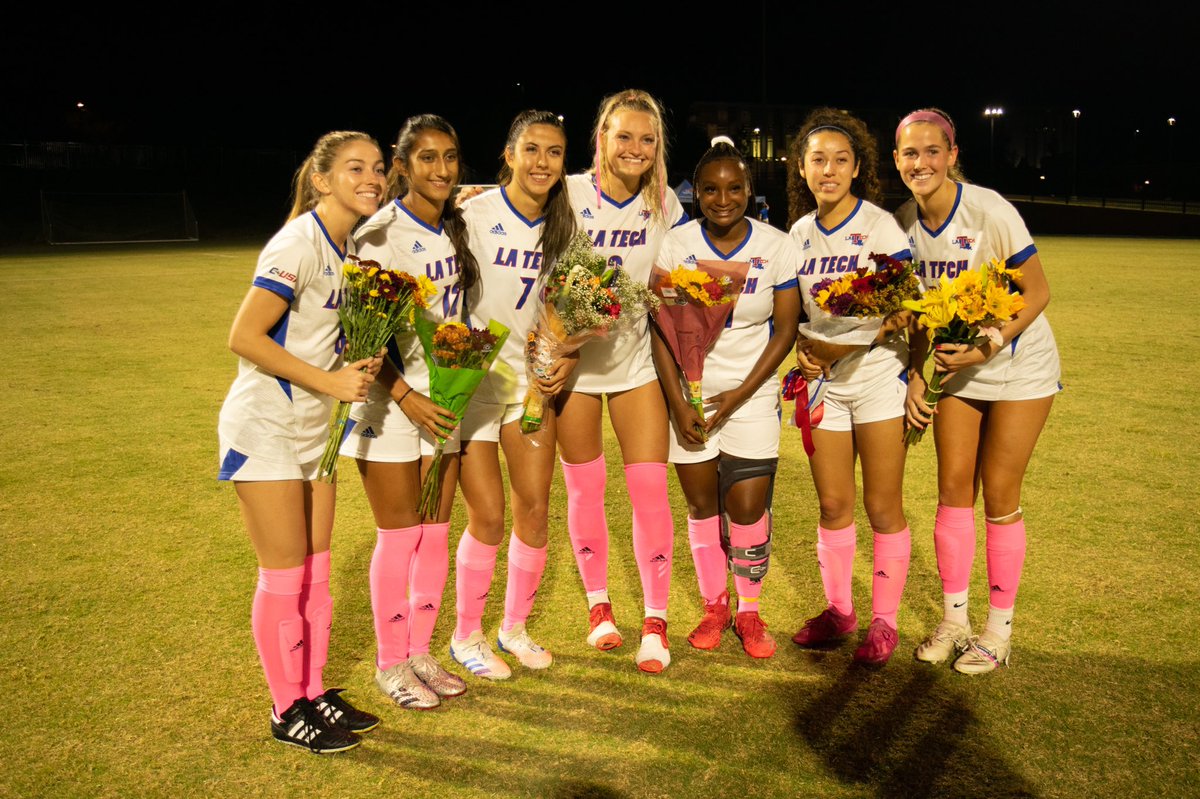 LATechSports's tweet photo. Tonight we honored our 7 @LATechSOC seniors. 

Thank you to these student-athletes for representing Louisiana Tech!

#EverLoyalBe https://t.co/sRqtCijhGH