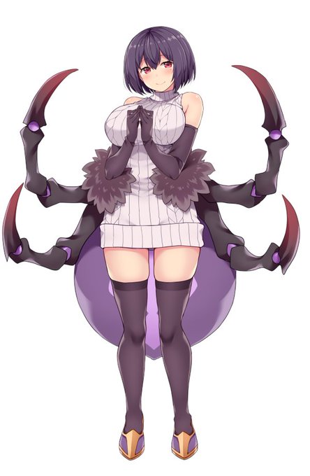 蜘蛛娘の【ラヴィア】です。
穏やかで包容力がある雰囲気のお姉さん・・・のように見えますが、
時折、怖い一面を見せます。
https://t.co/znxjG3bn4t 