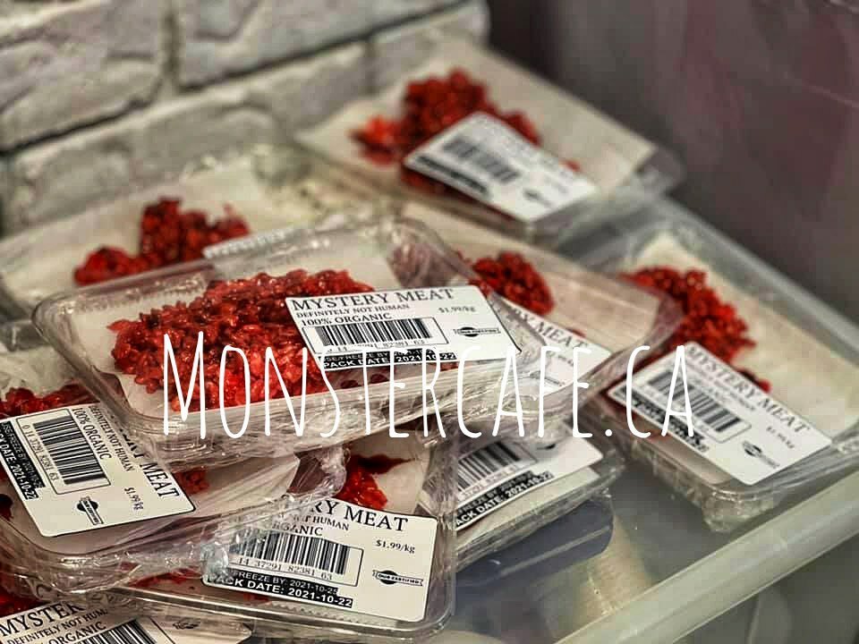 MonsterCafeON's tweet photo. We sell meat now… jk it’s Rice Krispie treats.Happy Halloween!🖤#halloweentreats #halloween #meattreat #jk #trickortreat #londonontario https://t.co/HvTgY92Rrv