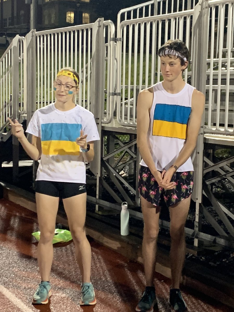 Tonight we had our Annual Peace Run! We pair up athletes, they select a country, create uniforms, present facts, and run a time trial!
2021 Peace Run ended in …

🏆A TIE 🏆

Mauritius 🇲🇺 - Lexie &amp; Coach Alex
Ukraine 🇺🇦 - E.T. &amp; Rebecca

#JCXC #PeaceRun2021 #tradition