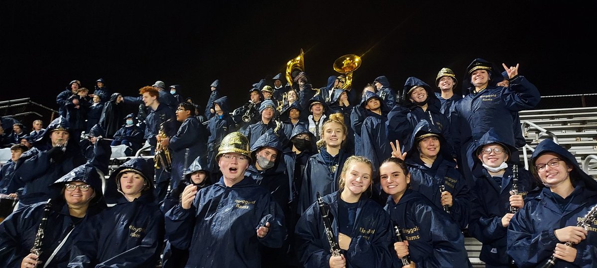 RAMBAND2's tweet photo. Awesome night for the Ram Band, even in the cold rain!! Best halftime show of the season!!!  The last game of the year is next week!  Final score tonight was 24-8 West Mifflin. @Ringgold_HS @RSDRAMS https://t.co/LMKY1Cjuaw