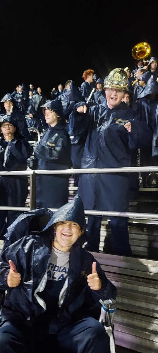 RAMBAND2's tweet photo. Awesome night for the Ram Band, even in the cold rain!! Best halftime show of the season!!!  The last game of the year is next week!  Final score tonight was 24-8 West Mifflin. @Ringgold_HS @RSDRAMS https://t.co/LMKY1Cjuaw