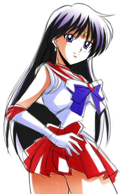 ちょいと描いてみた。練習。
#セーラームーン 
#セーラーマーズ
#火野レイ 
