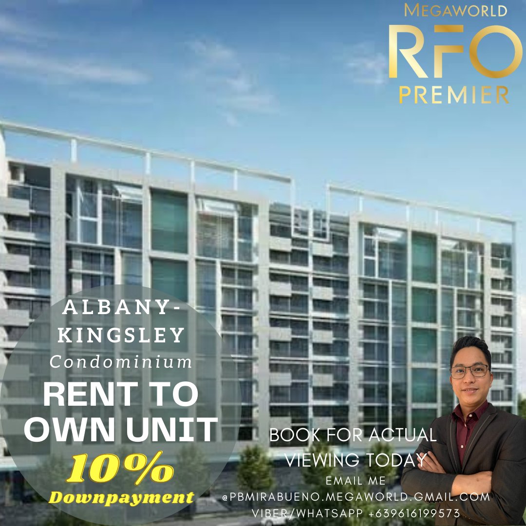 Own an Albany Unit‼️ ‼️Rentto-Own‼️ 👌🏽Best time to BUY is NOW👌🏽 A high-end condo with pristine views located right beside 🏡Forbes Park & 🏡 🏌🏼‍♂️Manila Polo Club🏌🏼‍♂ 10% Downpayment to Move-in and 24 months amortization 2BR - 110/month 3BR - 155k/month Unit comes with high-end
