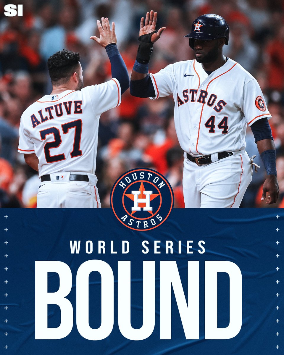 Sports Illustrated on X: THE ASTROS WIN THE AMERICAN LEAGUE PENNANT AND  ARE HEADED BACK TO THE #WORLDSERIES 🔥⚾️ #FORTHEH   / X