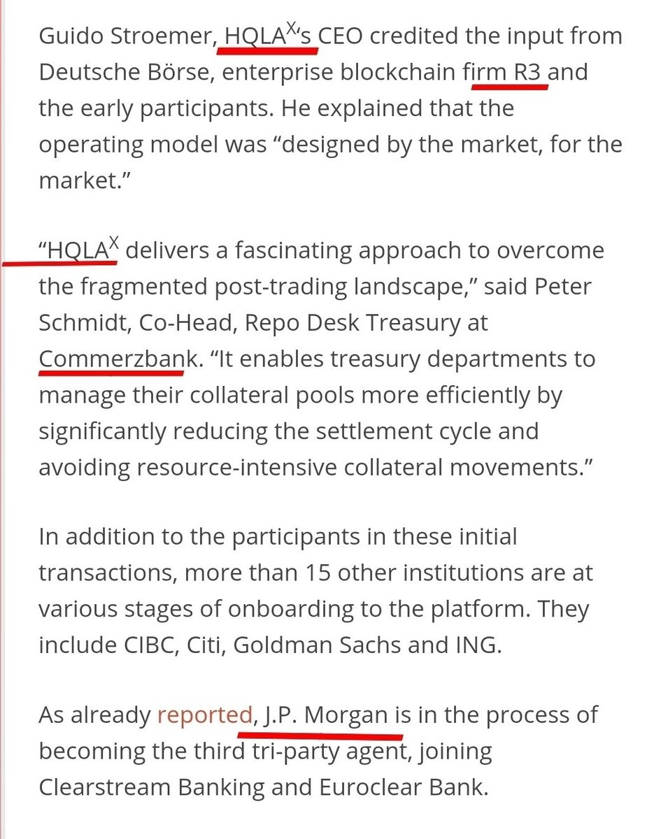 112HALIiiiiiiii's tweet image. @ING_news has its soon-to-launch Pyctor, a decentralized crypto custody solution.
INGは、分散型暗号保管ソリューション #Pyctor 発売予定。
✔ #HQLAx project @jpmorgan
✔Project Whitney は、‘#Hyperledger fabric ’#R3 👌#XDC Xinfin $XDC
潜るとSBIにも繋がる。