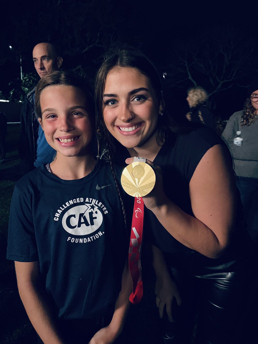 ParalympicIn's tweet photo. Awesome to see great @usavolleyball friends at the @CAFoundation Celebration of Abilities event tonight. @flood_annie4 and her gold medal as well as @onehandvb and @paralympic3. Can’t wait to try beach Sunday! https://t.co/yw0vW7VbR2