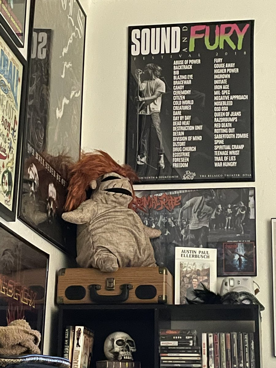 asked grant where he put his chucky wig so i could try to brush it out (it looks crazy) and