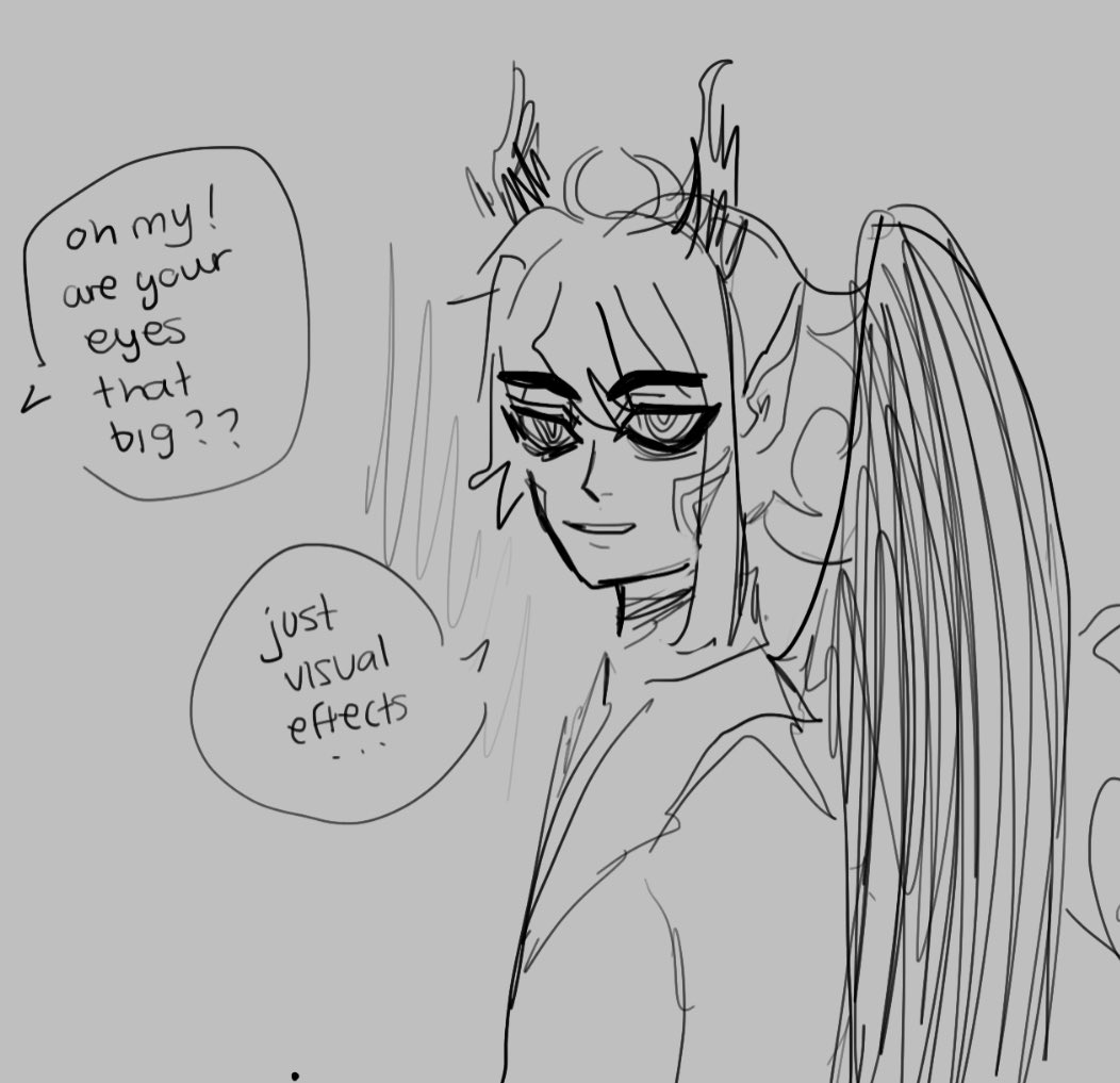[demon au] oh you know! i just practiced a lot 