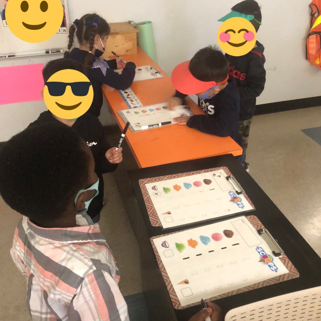 CbeCoates's tweet photo. Our ice cream shop is open 🎉 Name practice, number writing and counting. Language skills and courtesy, all wrapped up in play! https://t.co/RUoJlmW6L0