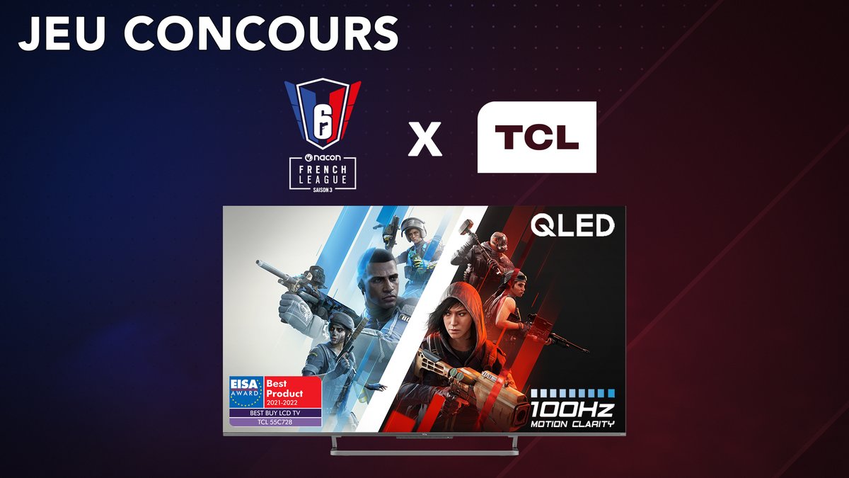 R6esports_FR's tweet image. 🎁 JEU CONCOURS 🎁

Avec notre partenaire TCL, nous vous faisons gagner un téléviseur gaming ! 📺

Comment participer ?
➡ Follow notre compte et celui de @TCL_Europe
➡ Dis-nous en commentaire pourquoi tu as besoin de cette TV TCL 🧐

T.A.S le 27/10