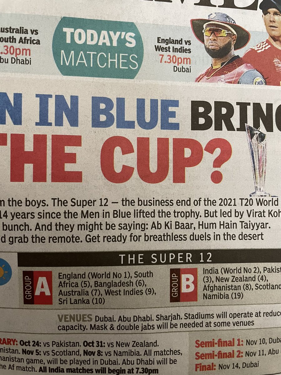 ThisIsSelvam's tweet photo. @timesofindia I bought your English newspaper today from Chennai and it has some words like “Ab ki Baar” that I don’t understand. Why would use another language on Chennai’s edition? You can always use Tamil if you want to add a flavour. https://t.co/nFN5B0koDK