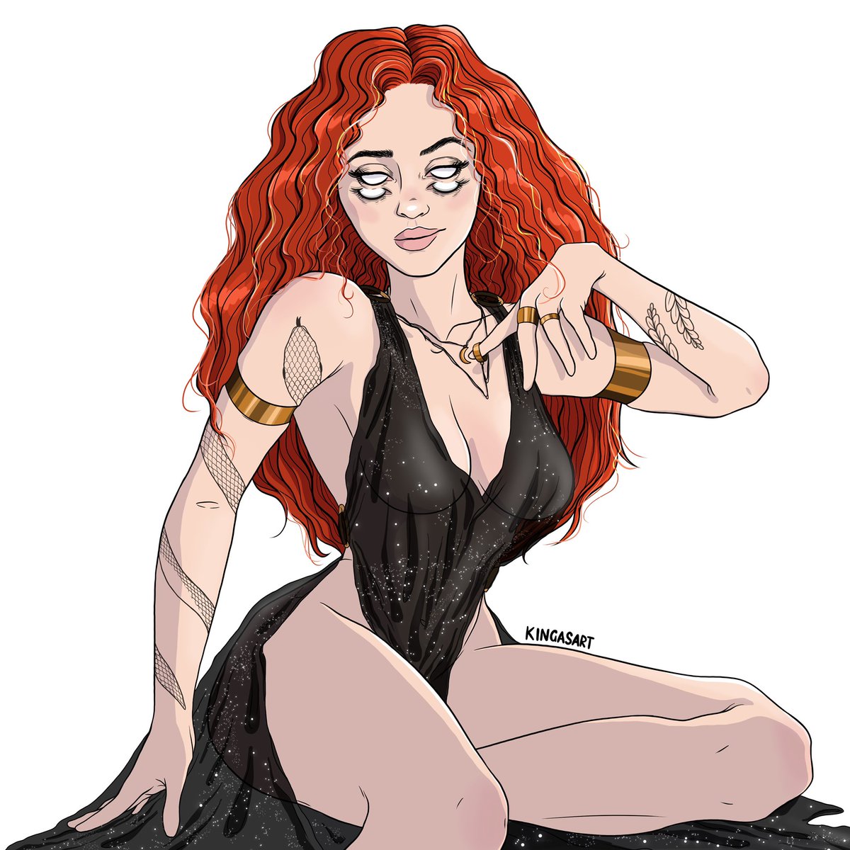 kingasart's tweet photo. Atë / Error - goddess of mischief, delusion, ruin, and blind folly, rash action and reckless impulse. She led men snd gods down the path of ruin.
#kingasart #illustration #ArtistOnTwitter https://t.co/QBPJqBFLkI