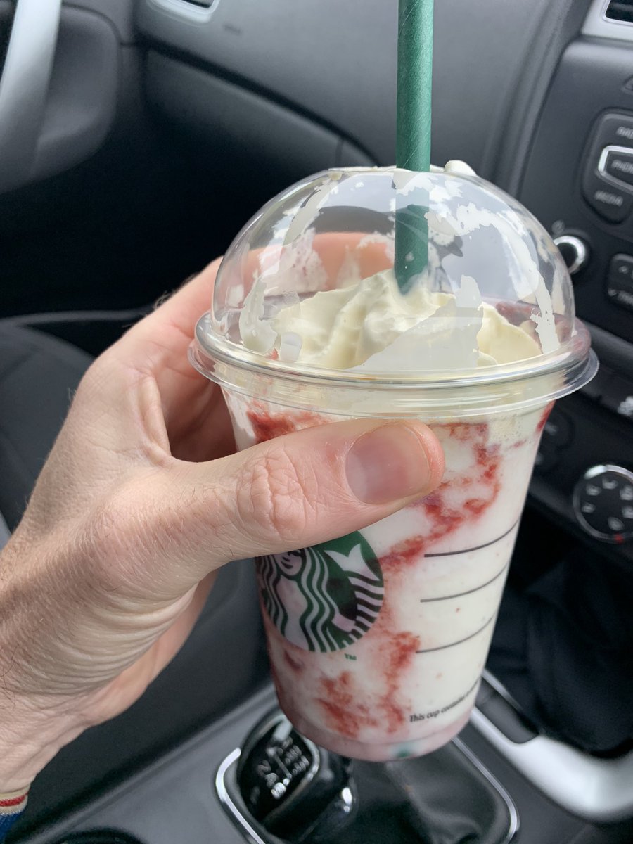 iPhoneRob's tweet photo. @StarbucksUK the marketing versus the reality 😂. No cream, no finger. the staff reaction when I questioned? It looks prettier but not as Halloweeny. Why did I spend a premium £4.65 on this if not Halliween themed? Very disappointed yes https://t.co/nv1JF5MLid