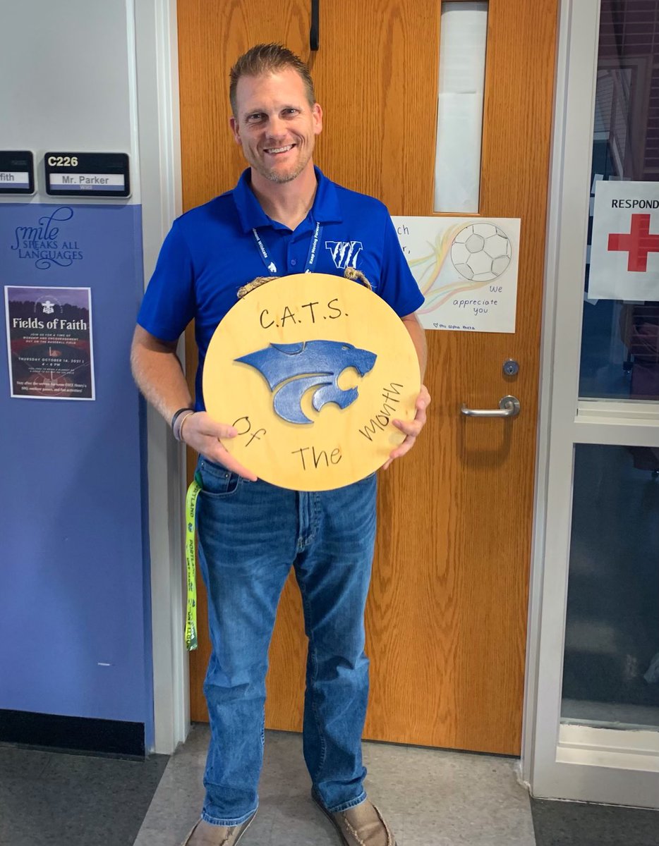 WHSFreshmanAca1's tweet photo. Congratulations to Mr. Parker for being selected as the October Teacher of the Month for the Freshman Academy! https://t.co/ZfyntYCSg4