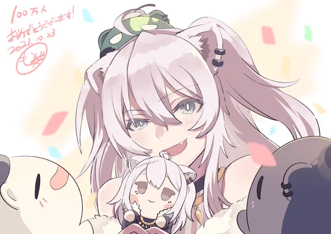 #ししらーと
遅くなりましたが、100万人おめでとうございます🎉
とってもめでたい! 