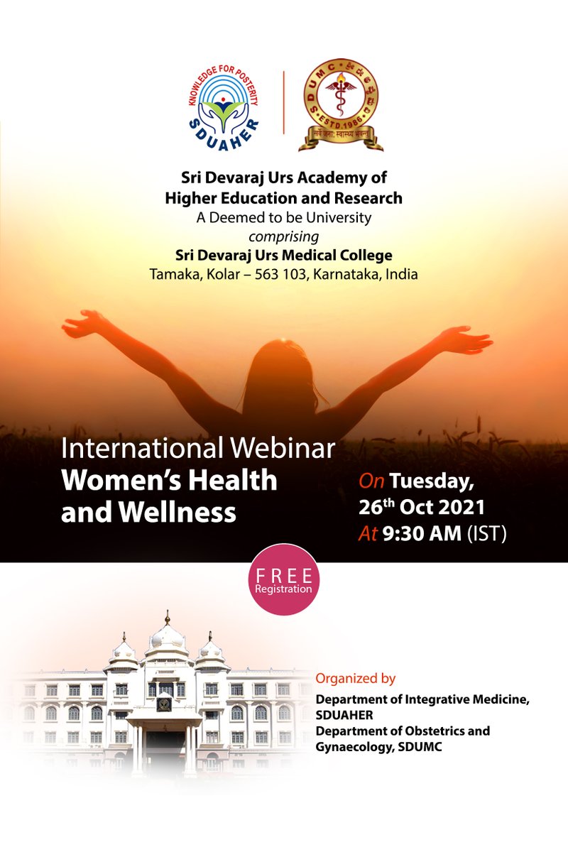 sduaher's tweet photo. International Webinar On "Women’s health and Wellness" https://t.co/DQmJR3ez4a