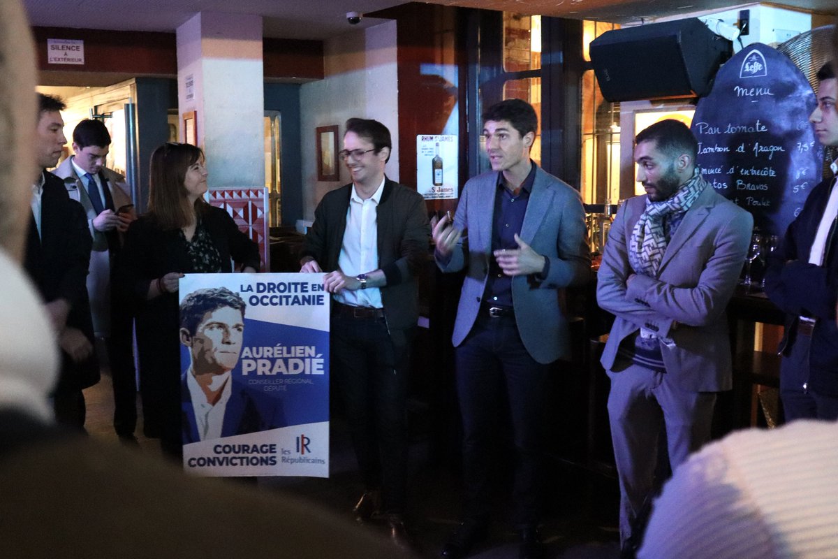 AurelienPradie's tweet photo. À Toulouse hier soir pour retrouver celles et ceux qui n’ont pas peur de porter leurs convictions, avec courage, en Occitanie et ailleurs. La nouvelle génération. Celle de l’espoir. 

Un grand merci aux @jeunesrep31 et à tous ceux présents. En avant ! https://t.co/7hKjXNcXdB