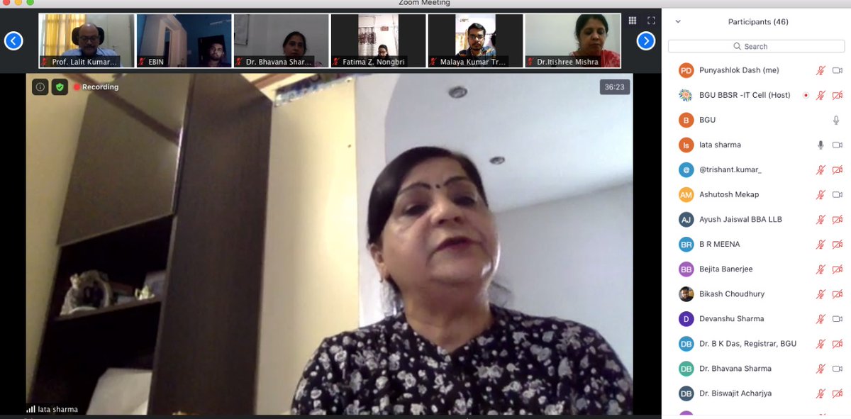 bgubbsr's tweet image. A web lecture on “Court and Court Procedure” was organized by Legal Aid Society, Birla School of Law, Birla Global University On 22.10.2021. Distinguished speaker of the session was Ms Lata Sharma, Solicitor at England &amp;amp; Wales &amp;amp; Advocate in Delhi High Court.
#BGU #WebLecture