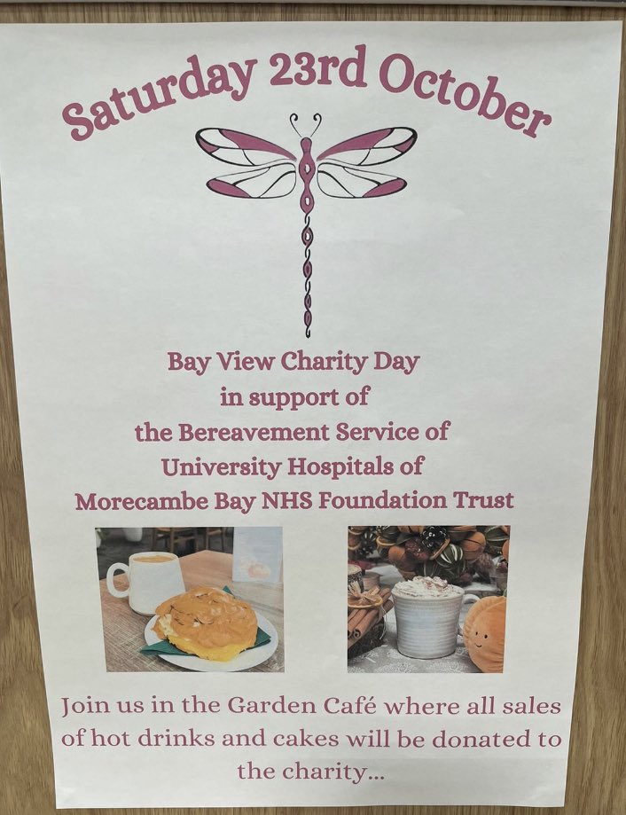 Today Lindsay is at Bay View Garden Centre in support of the Bereavement service. Call in and support us! ⁦<a href="/bayhospitals/">Bay Hospitals Charity</a>⁩ ⁦<a href="/UHMBT/">MorecambeBayNHSTrust</a>⁩