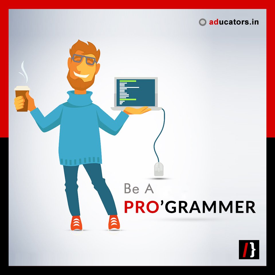 aducators_in's tweet photo. Meet new #aducators avatar!
Be a PRO'GRAMMER 

#programmer #developers #coder #Python #Java #cplusplus #c #django #Training #Avatar #fun #news #youtube #Live #graphics https://t.co/9DrsiTQtk1