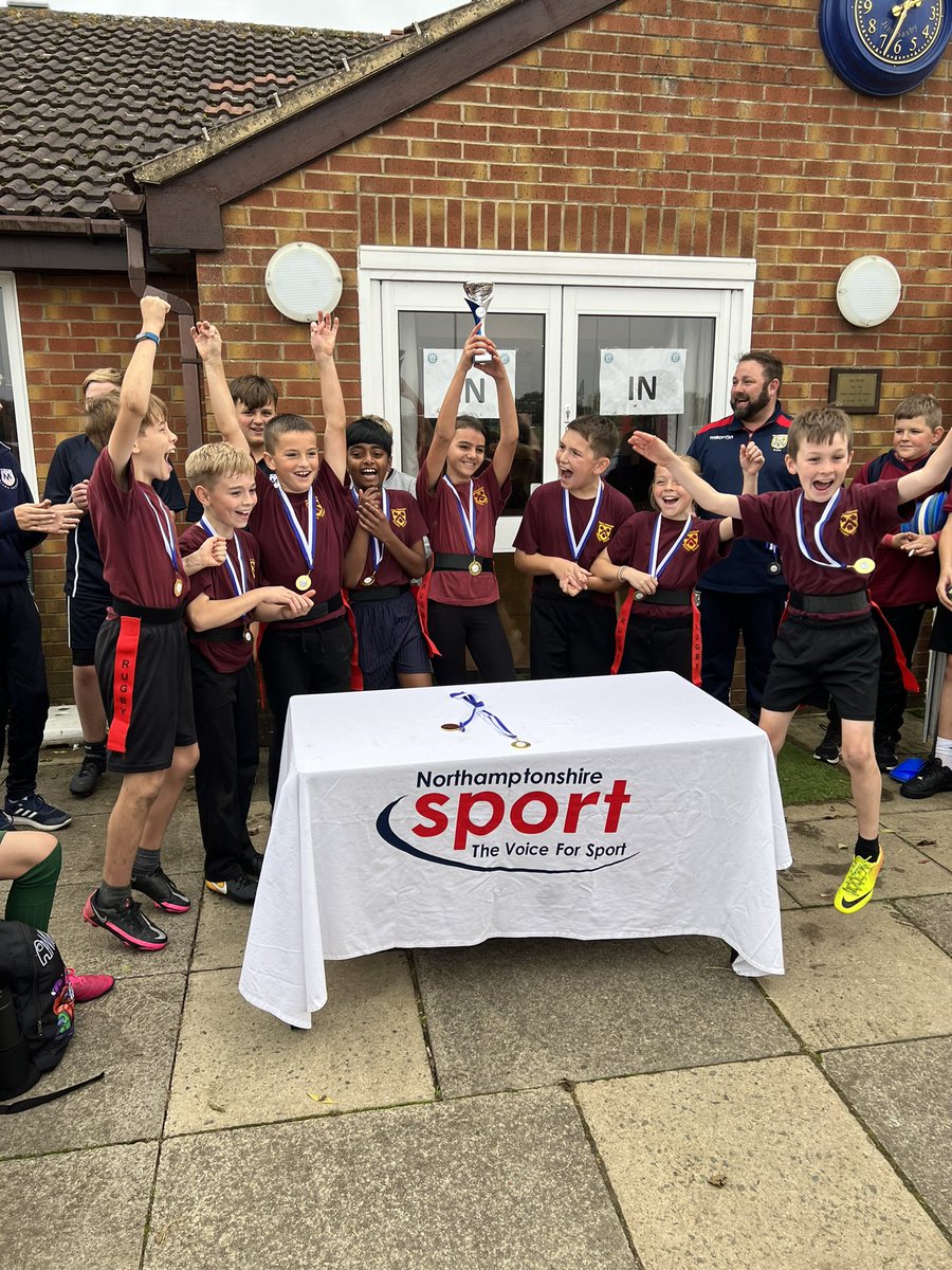 HChichelePE's tweet photo. What a way to end the term. @HChichelePE  5&amp;6 Tag Rugby team had so much fun spending the day competing against lots of different schools @Nsport they went onto win the final. The team are now looking forward to playing the county finals @SaintsRugby. Very proud 🥇🏆 https://t.co/YYVfPpuAuz