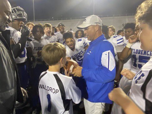 Florence_Sports's tweet photo. Congrats to Head Coach Wade Waldrop for getting his 100th career win tonight! Major accomplishment and a very proud family , coaching and Falcon memory. #GoFalcons https://t.co/Q80nE2VvaI