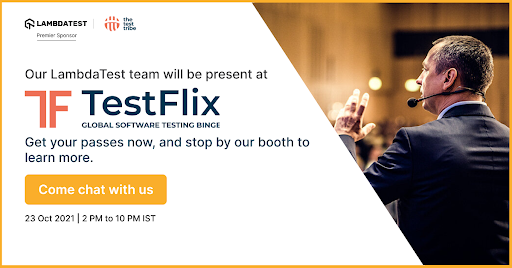 testmuai's tweet photo. The D-Day has arrived. Here is your chance to learn how @lambdatesting can make your cross-browser testing experience smoother and help you ship products faster.
Meet us at our virtual booth at #TestFlix2021
📺https://t.co/ejZLnWrafX
#testingevents #testingcommunity #testers https://t.co/hYTxJsED9R