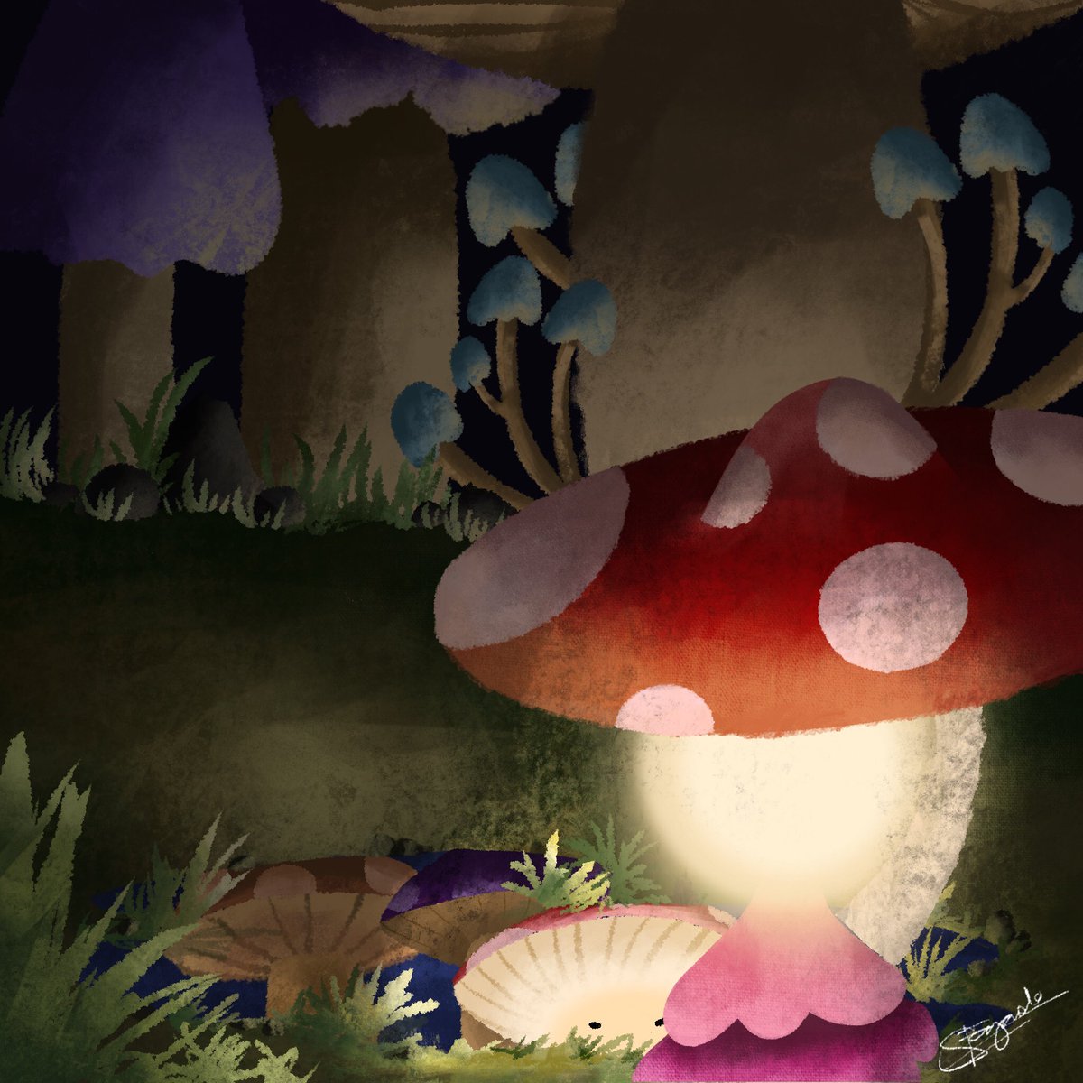 Jemutot's tweet image. Through the shrooms: Reflection 🍄 🌸
.
.
.
#ArtPH #ArtistOnTwitter